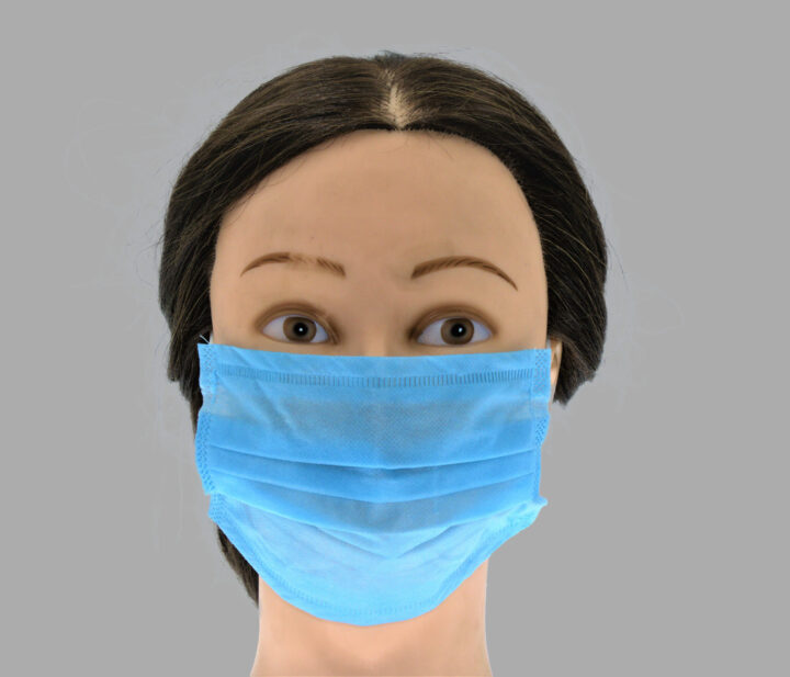 India Non-Woven Fabric Disposable Surgical Face Mask (Blue) for Unisex